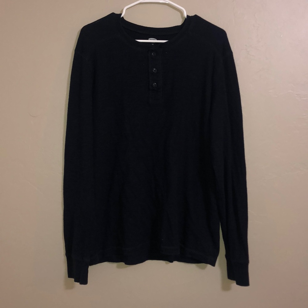 Navy button up thermal